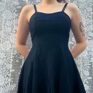 All that jazz, size small, black / blue shiny dress